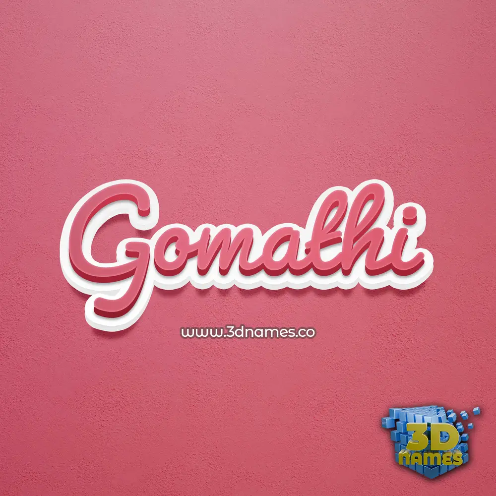 gomathi in Red Scribble style - 3D name wallpaper