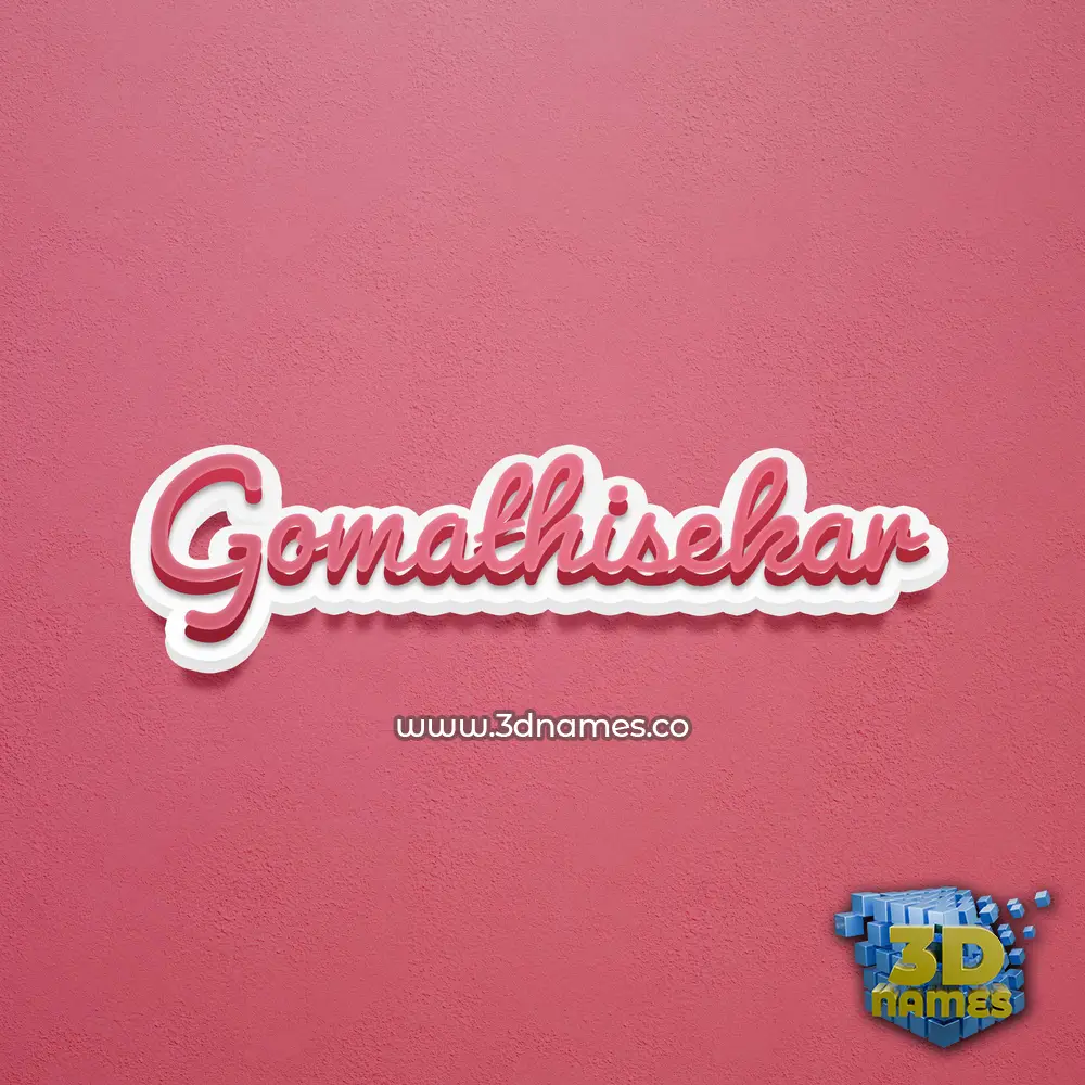 gomathisekar in Red Scribble style - 3D name wallpaper