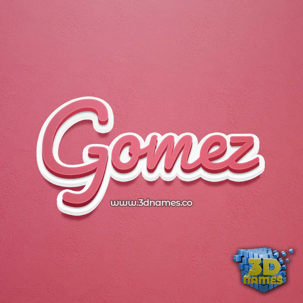 gomez in Red Scribble style - 3D name wallpaper