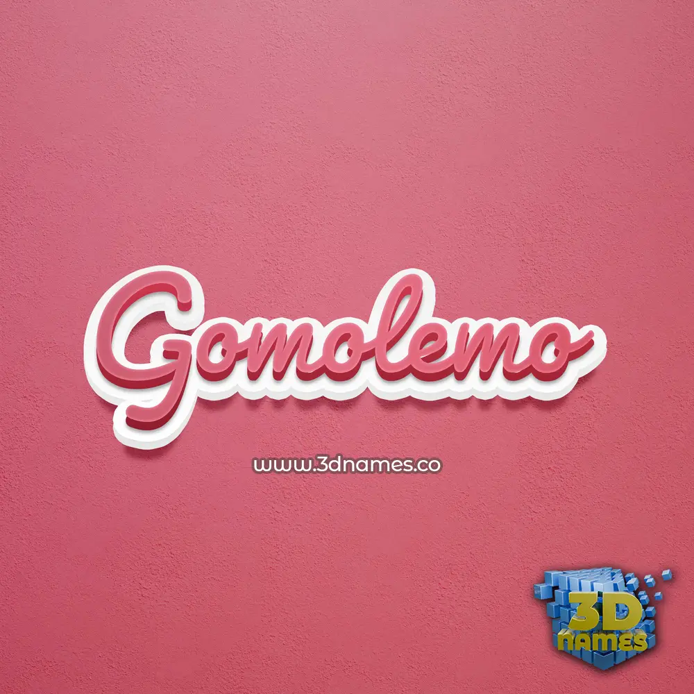 gomolemo in Red Scribble style - 3D name wallpaper