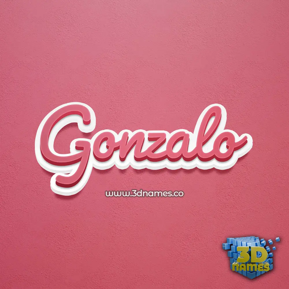 gonzalo in Red Scribble style - 3D name wallpaper