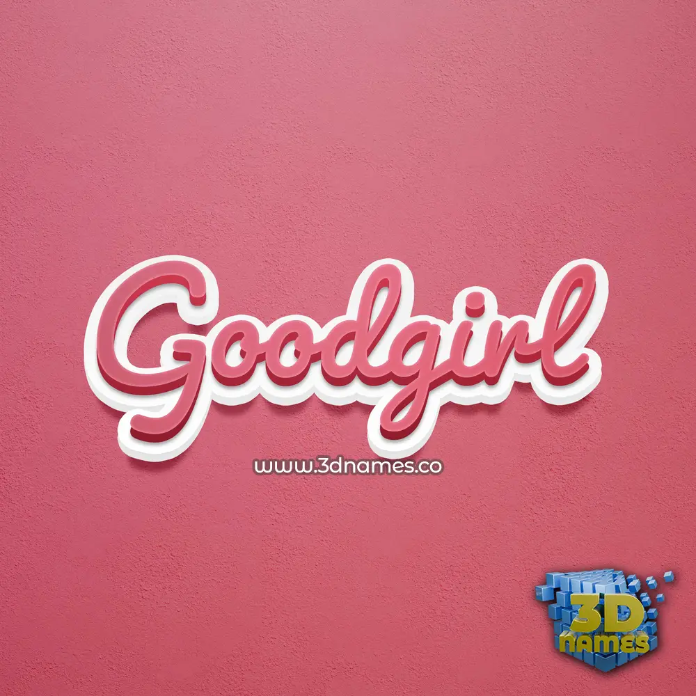 goodgirl in Red Scribble style - 3D name wallpaper