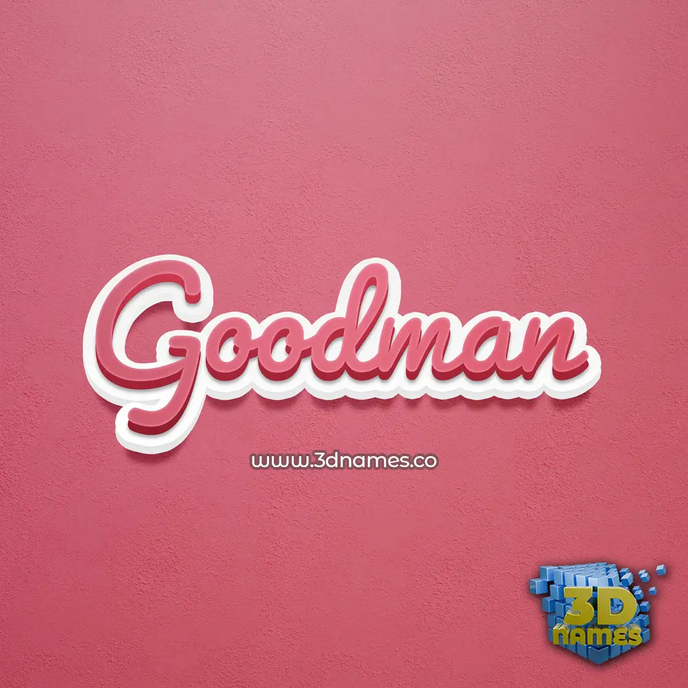 goodman in Red Scribble style - 3D name wallpaper