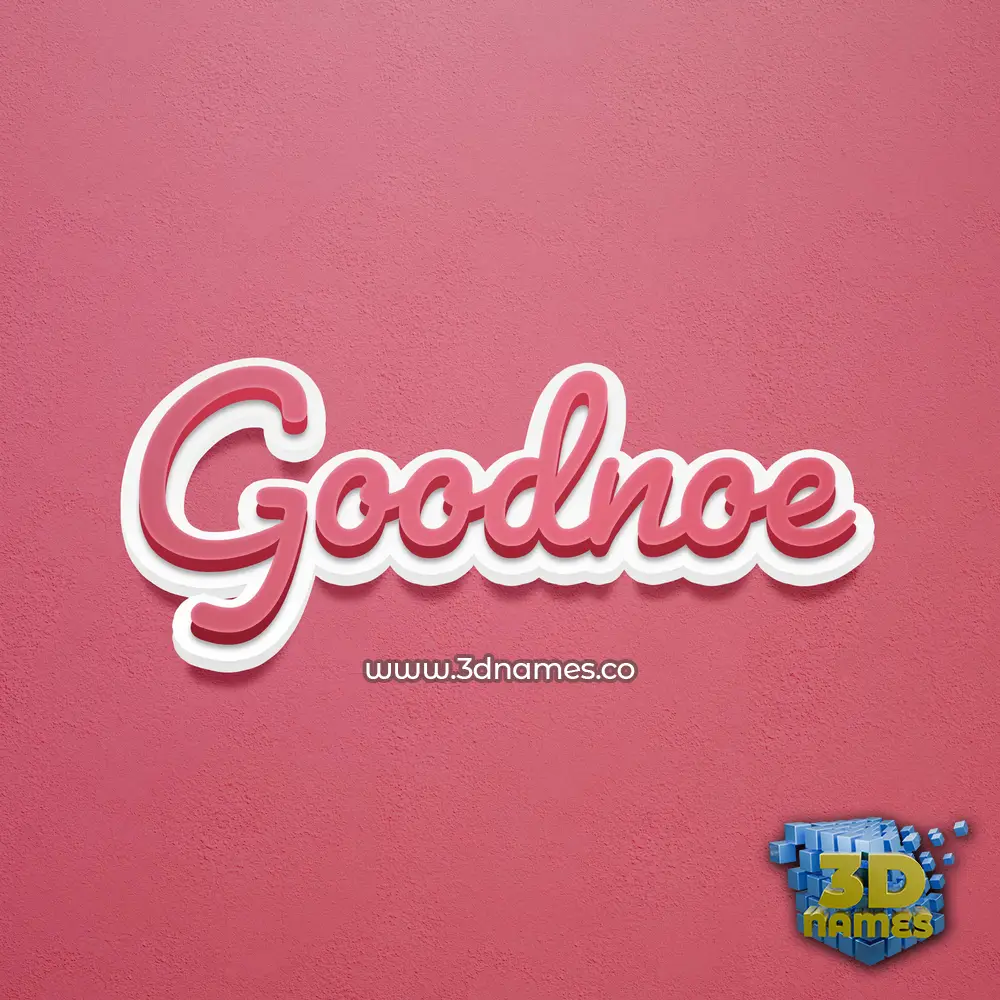 goodnoe in Red Scribble style - 3D name wallpaper