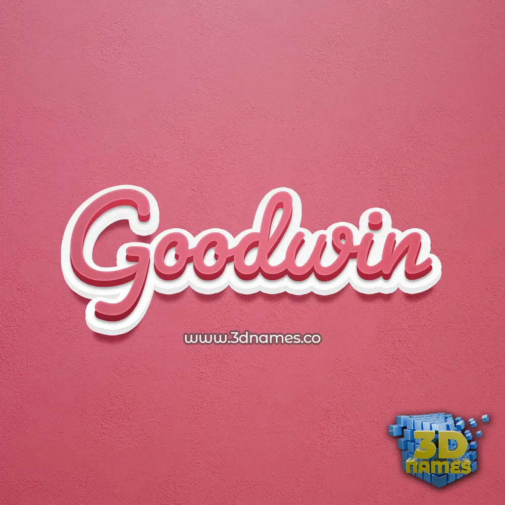goodwin in Red Scribble style - 3D name wallpaper