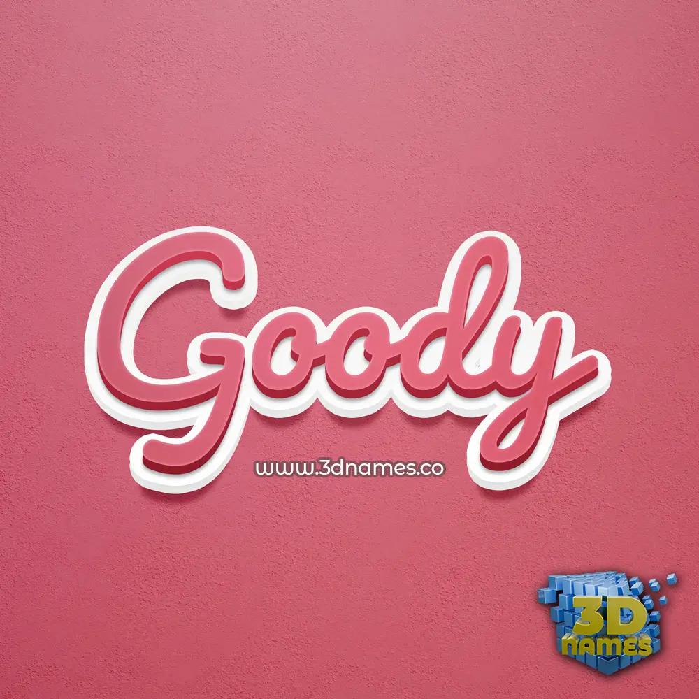 goody in Red Scribble style - 3D name wallpaper