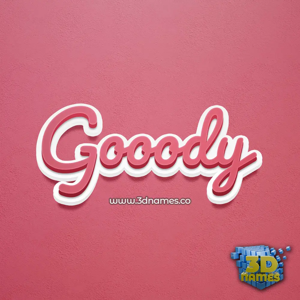 gooody in Red Scribble style - 3D name wallpaper