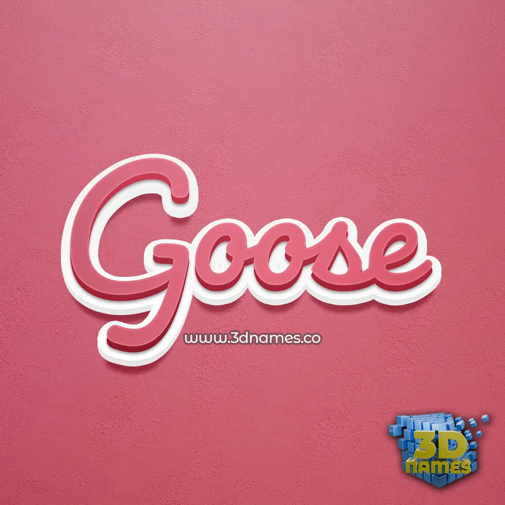 goose in Red Scribble style - 3D name wallpaper