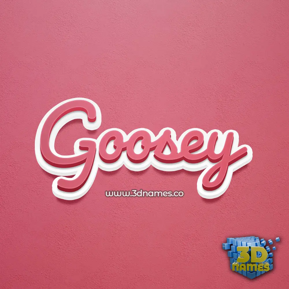 goosey in Red Scribble style - 3D name wallpaper