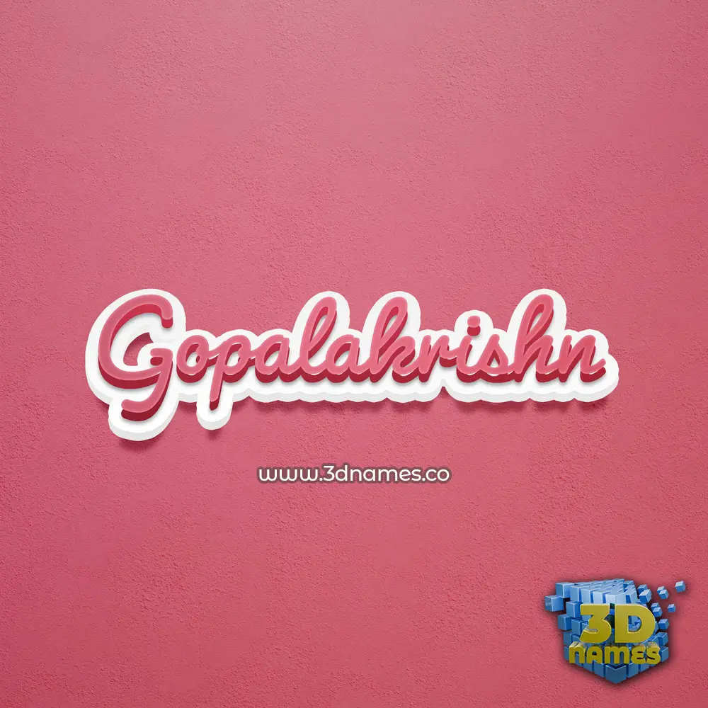 gopalakrishn in Red Scribble style - 3D name wallpaper
