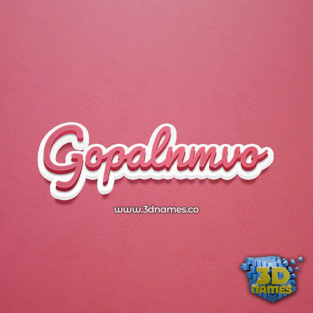 gopalnmvo in Red Scribble style - 3D name wallpaper