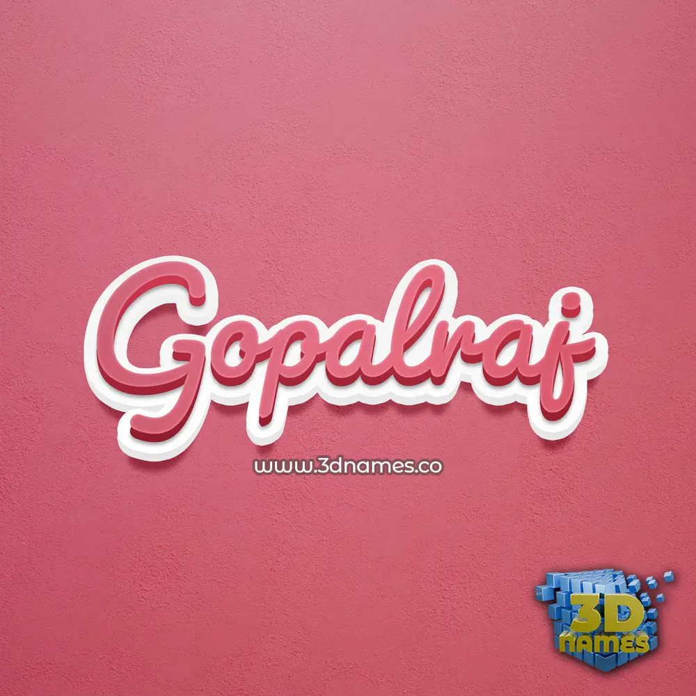 gopalraj in Red Scribble style - 3D name wallpaper