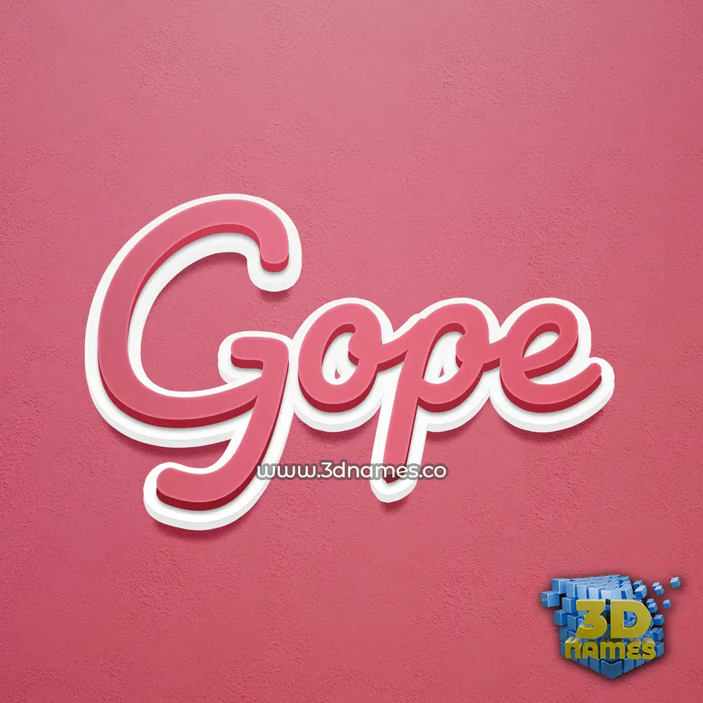 gope in Red Scribble style - 3D name wallpaper