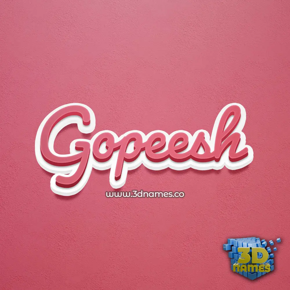 gopeesh in Red Scribble style - 3D name wallpaper