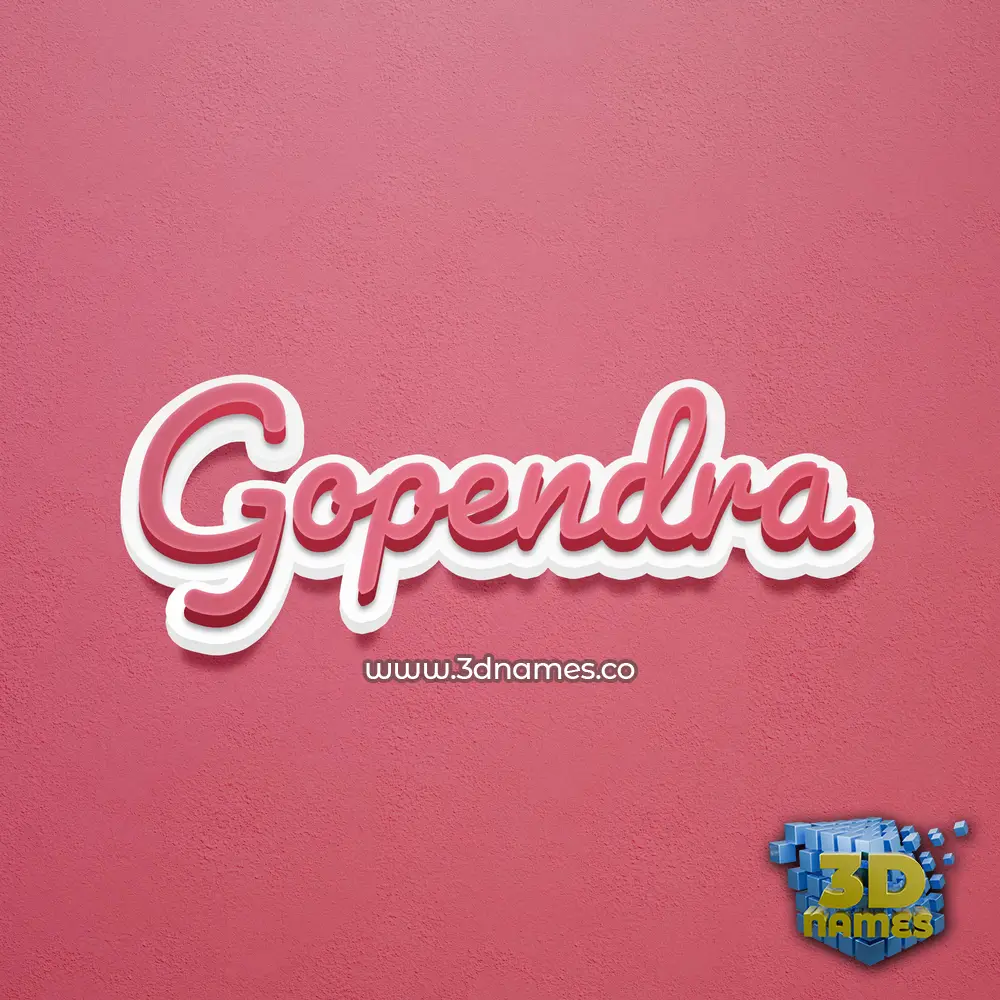 gopendra in Red Scribble style - 3D name wallpaper
