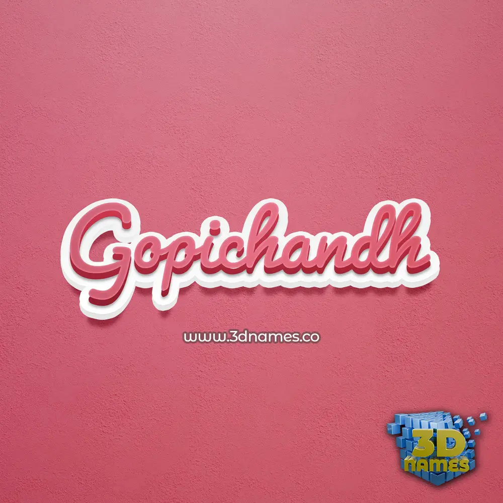 gopichandh in Red Scribble style - 3D name wallpaper