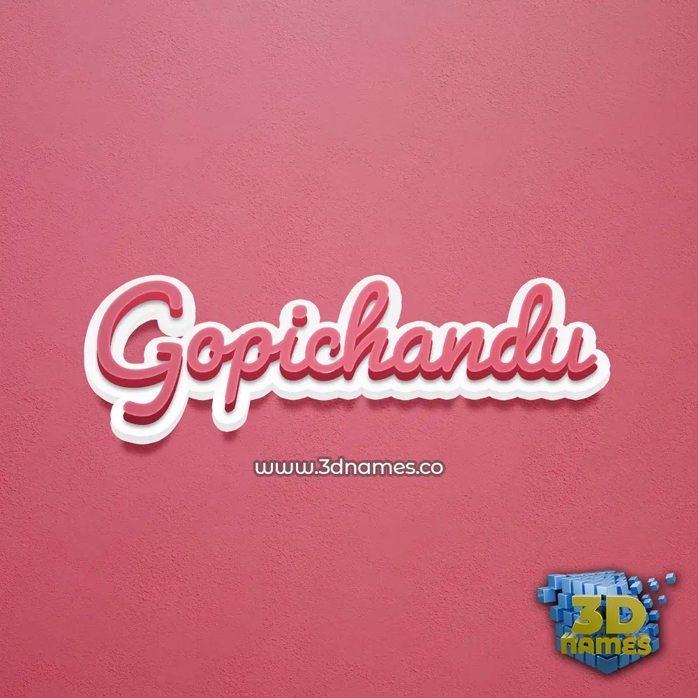 gopichandu in Red Scribble style - 3D name wallpaper