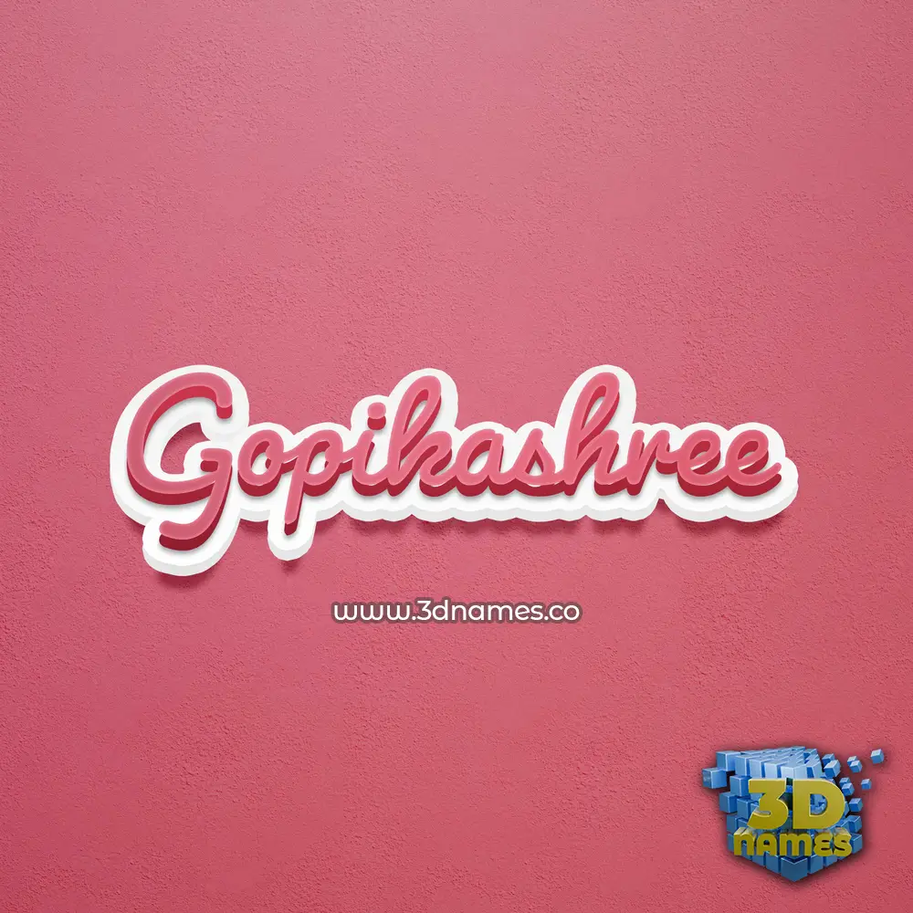 gopikashree in Red Scribble style - 3D name wallpaper