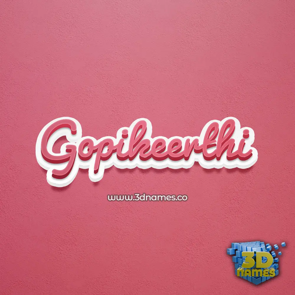 gopikeerthi in Red Scribble style - 3D name wallpaper