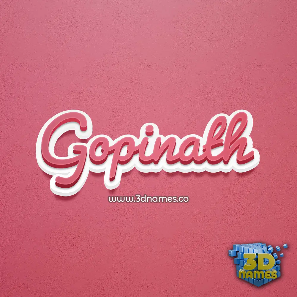 gopinath in Red Scribble style - 3D name wallpaper