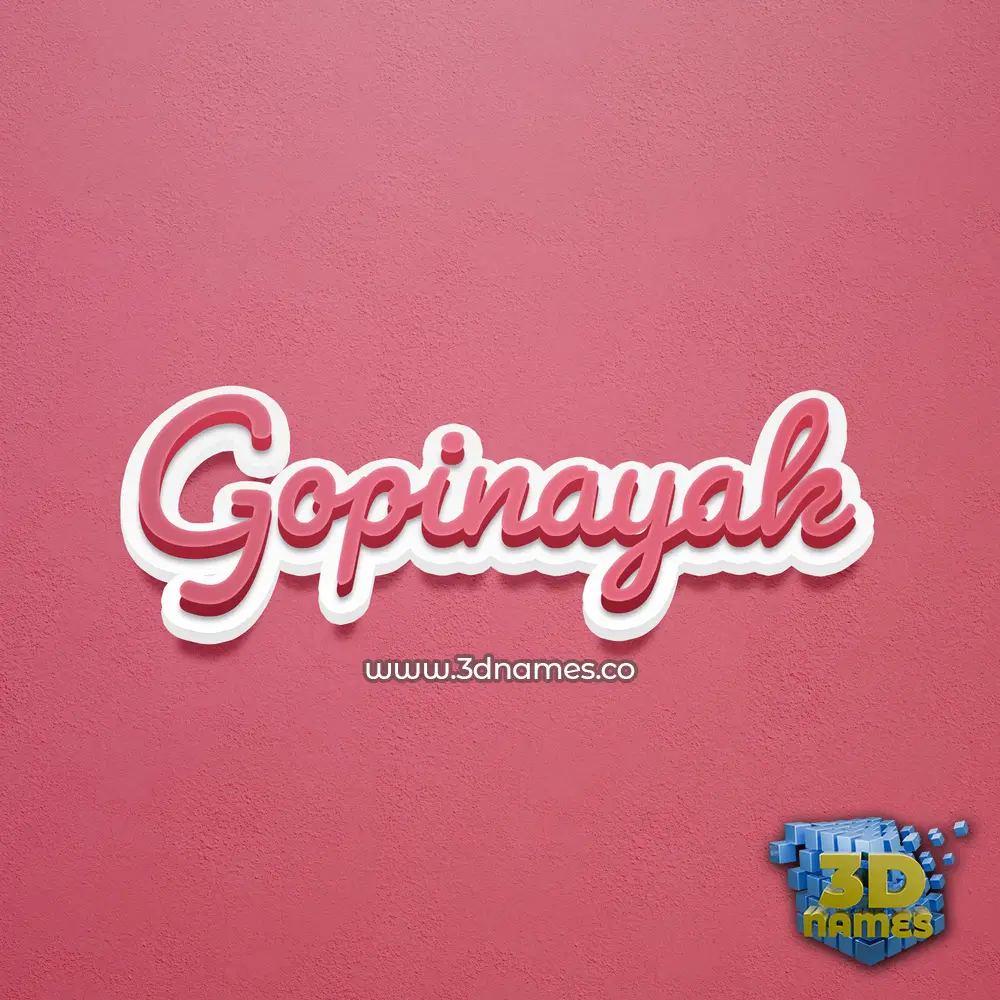 gopinayak in Red Scribble style - 3D name wallpaper