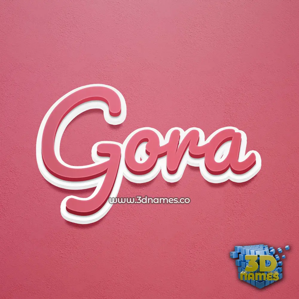 gora in Red Scribble style - 3D name wallpaper
