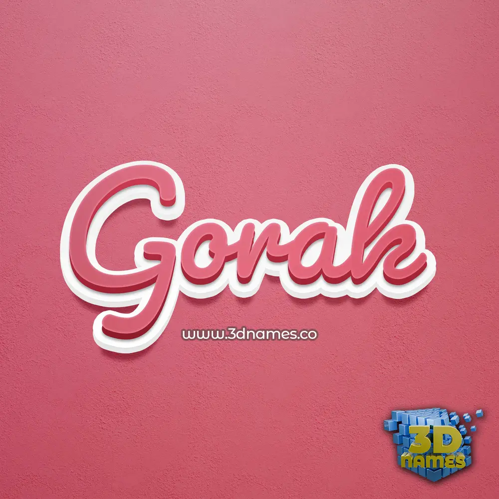 gorak in Red Scribble style - 3D name wallpaper