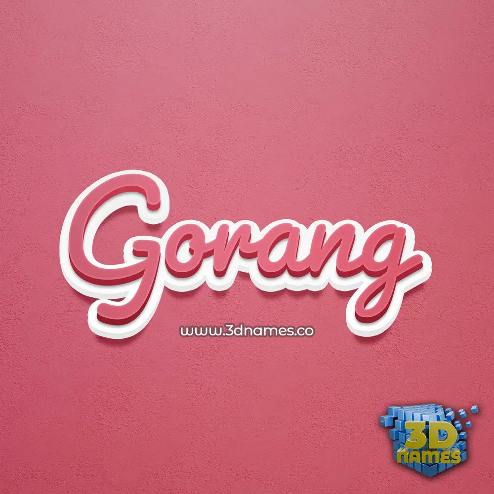 gorang in Red Scribble style - 3D name wallpaper
