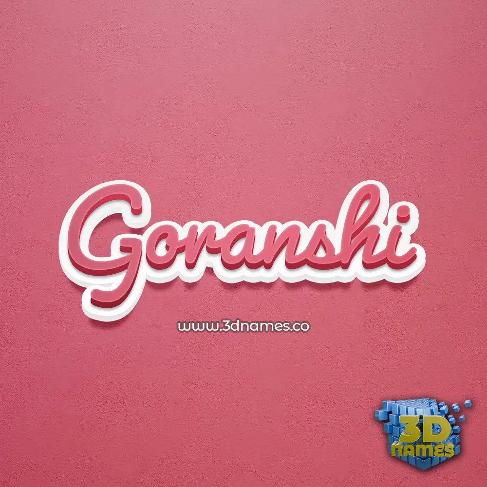 goranshi in Red Scribble style - 3D name wallpaper