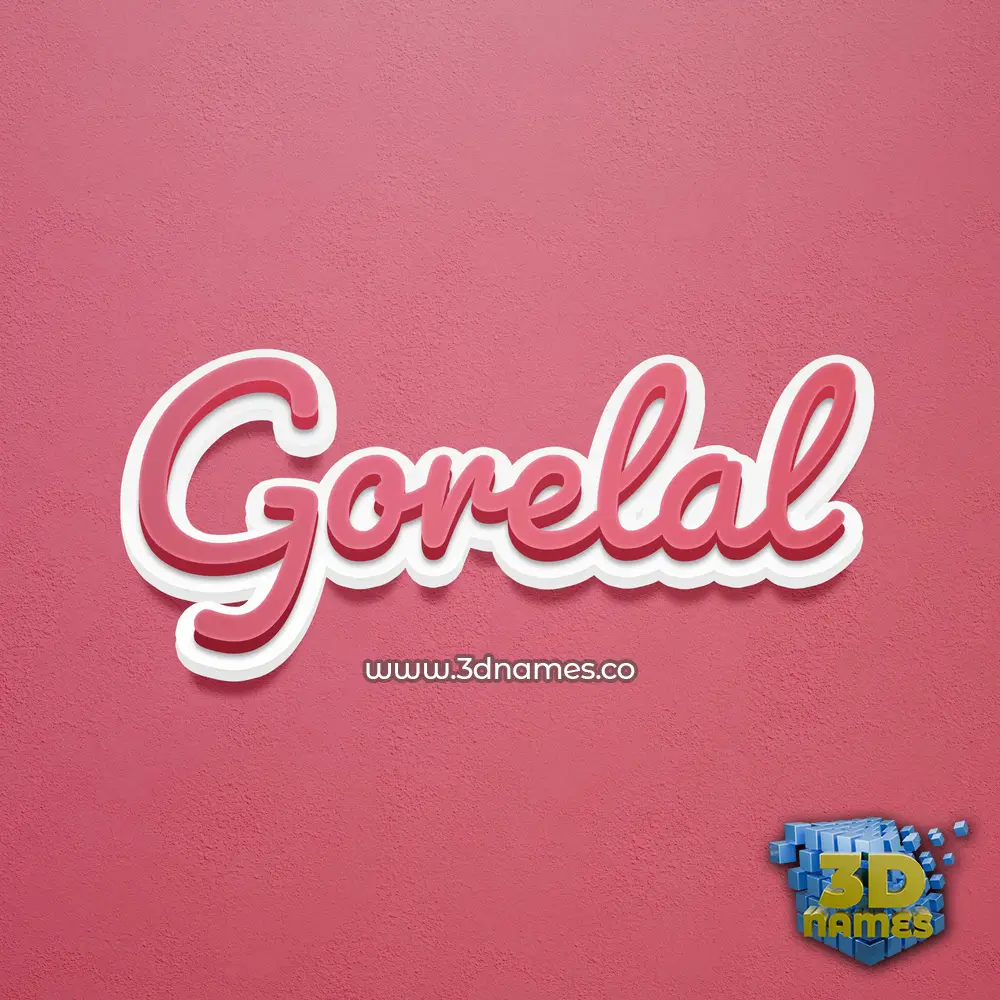 gorelal in Red Scribble style - 3D name wallpaper
