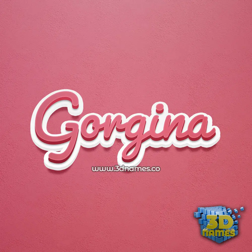 gorgina in Red Scribble style - 3D name wallpaper