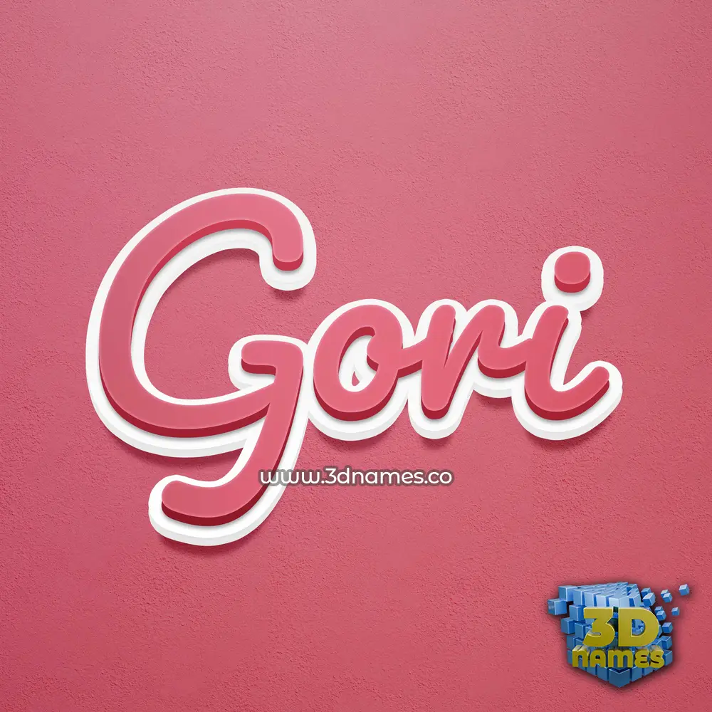 gori in Red Scribble style - 3D name wallpaper