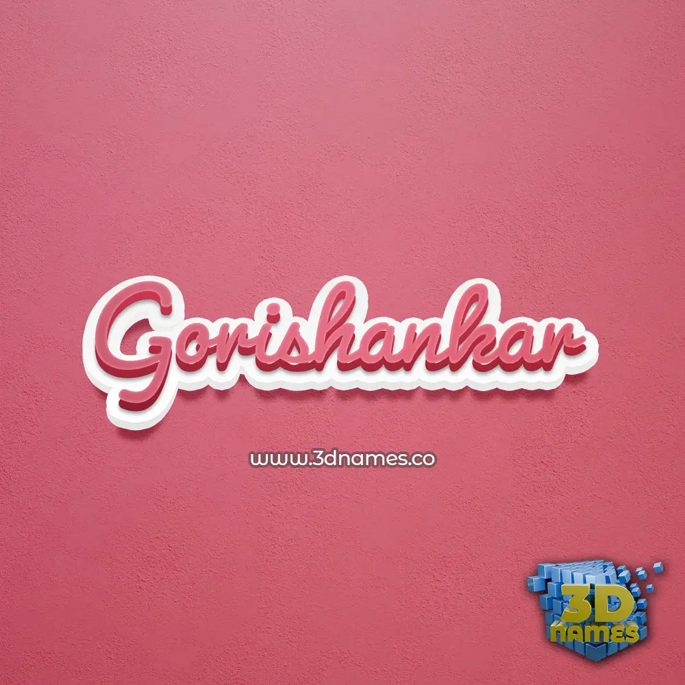 gorishankar in Red Scribble style - 3D name wallpaper