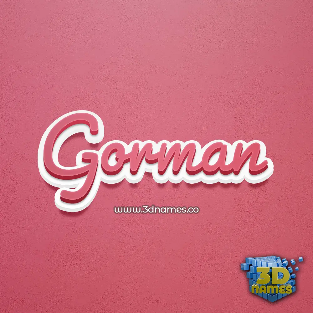 gorman in Red Scribble style - 3D name wallpaper