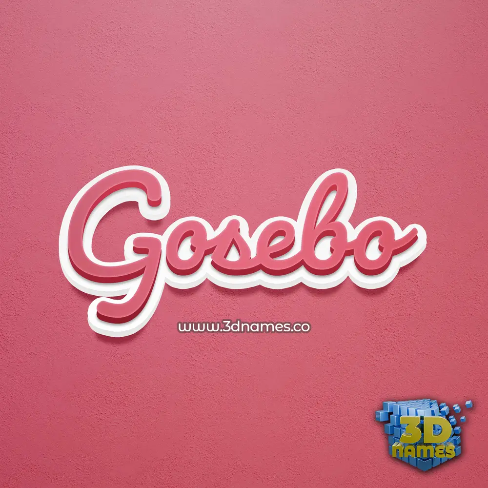 gosebo in Red Scribble style - 3D name wallpaper