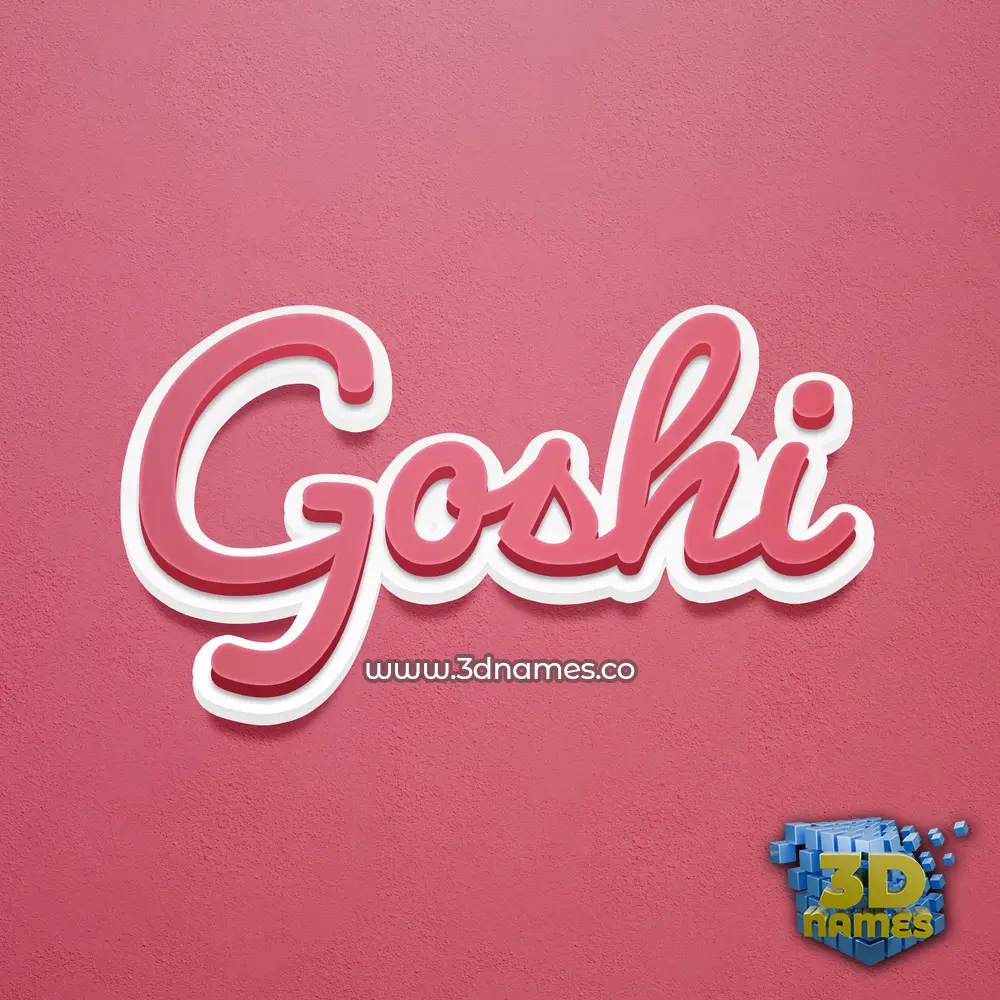 goshi in Red Scribble style - 3D name wallpaper
