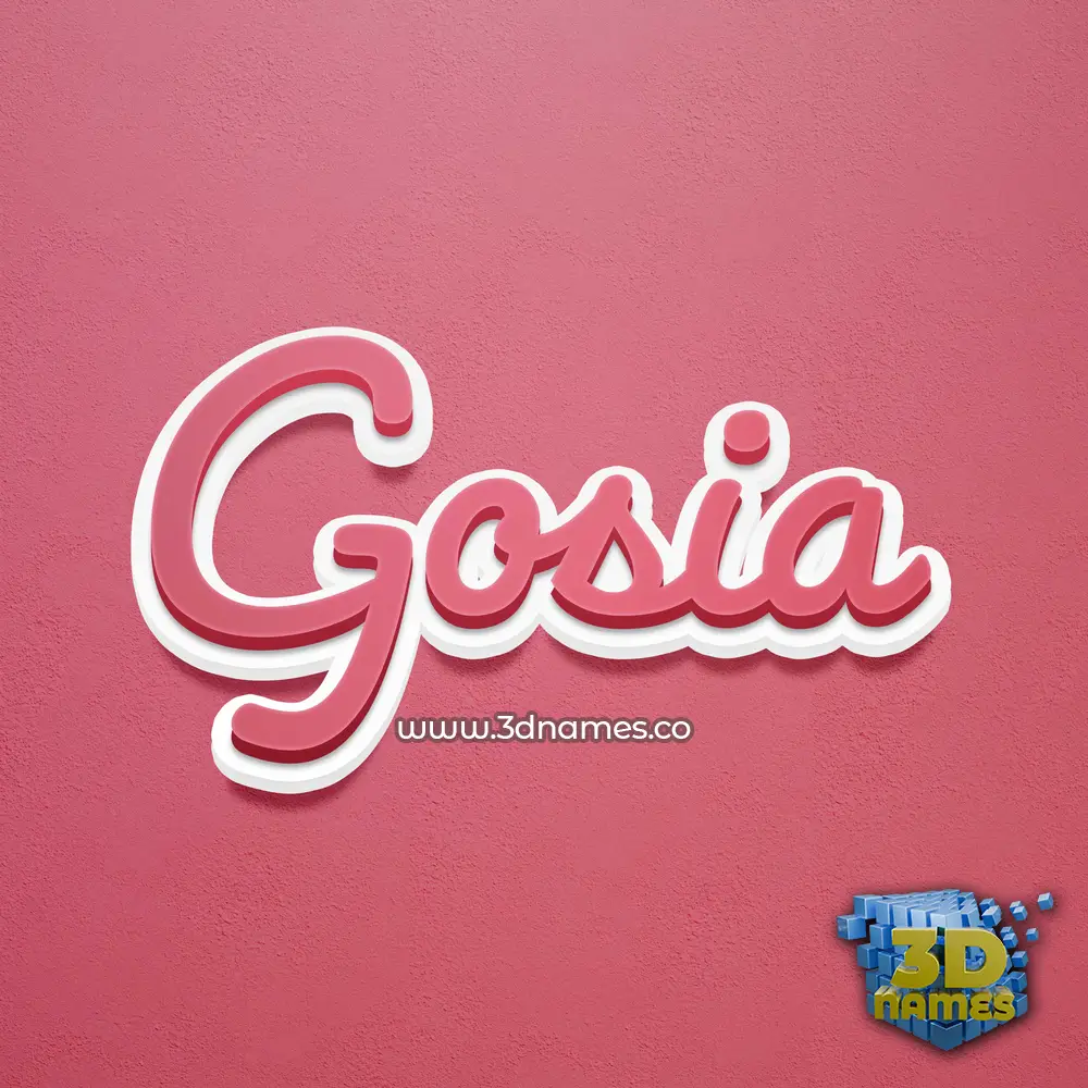 gosia in Red Scribble style - 3D name wallpaper