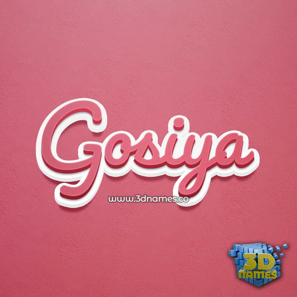 gosiya in Red Scribble style - 3D name wallpaper
