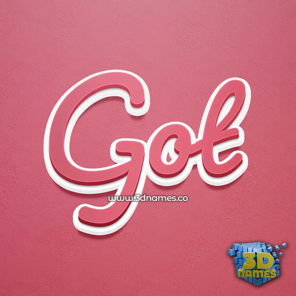 got in Red Scribble style - 3D name wallpaper