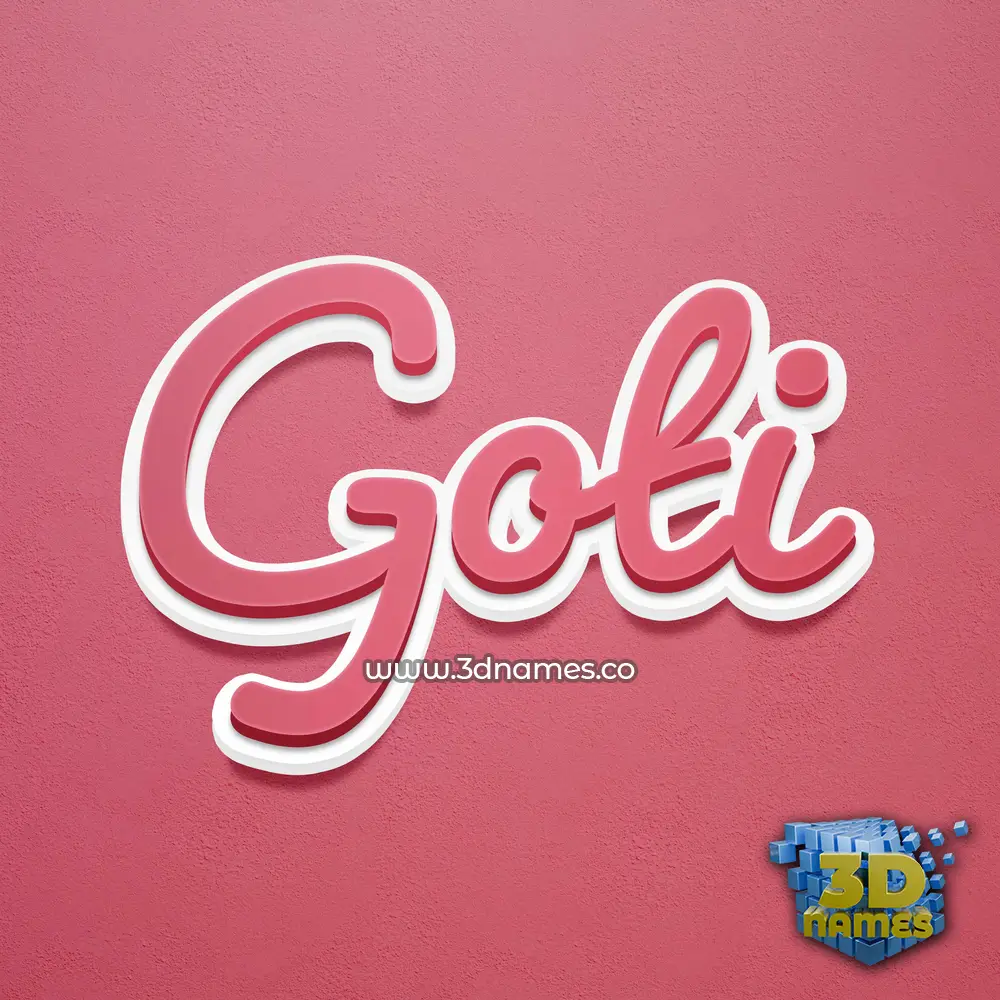 goti in Red Scribble style - 3D name wallpaper