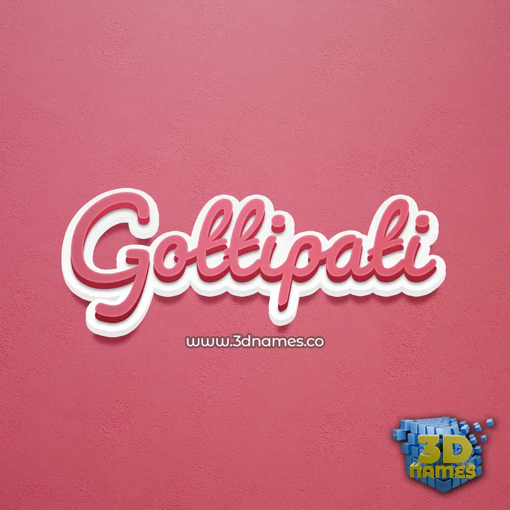 gottipati in Red Scribble style - 3D name wallpaper