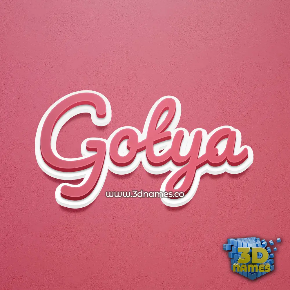 gotya in Red Scribble style - 3D name wallpaper