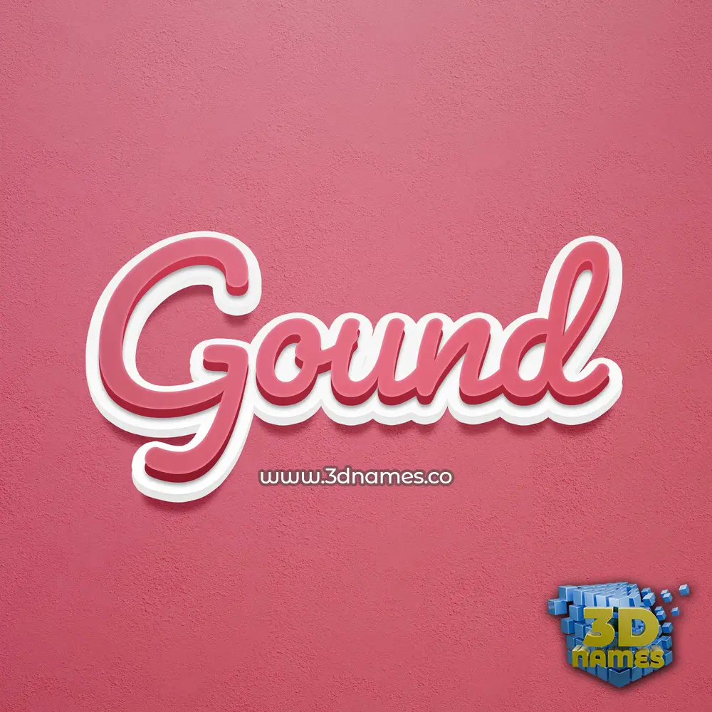 gound in Red Scribble style - 3D name wallpaper