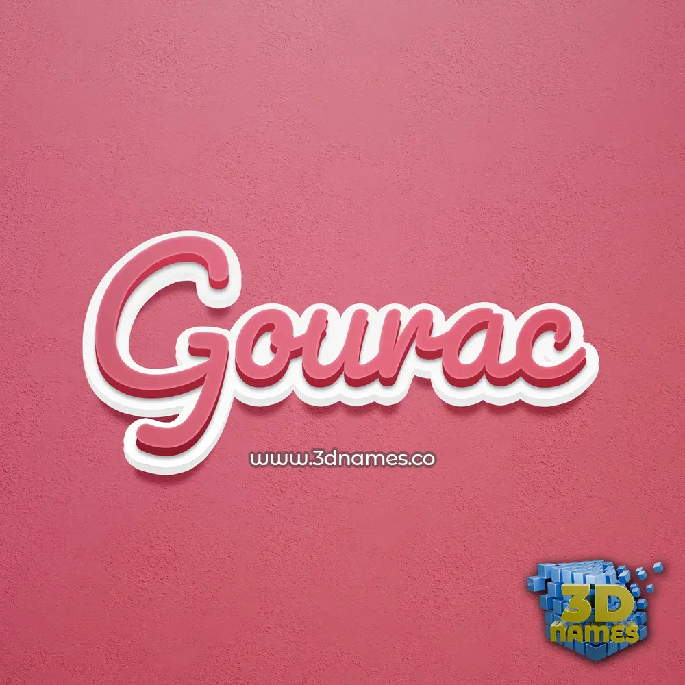 gourac in Red Scribble style - 3D name wallpaper