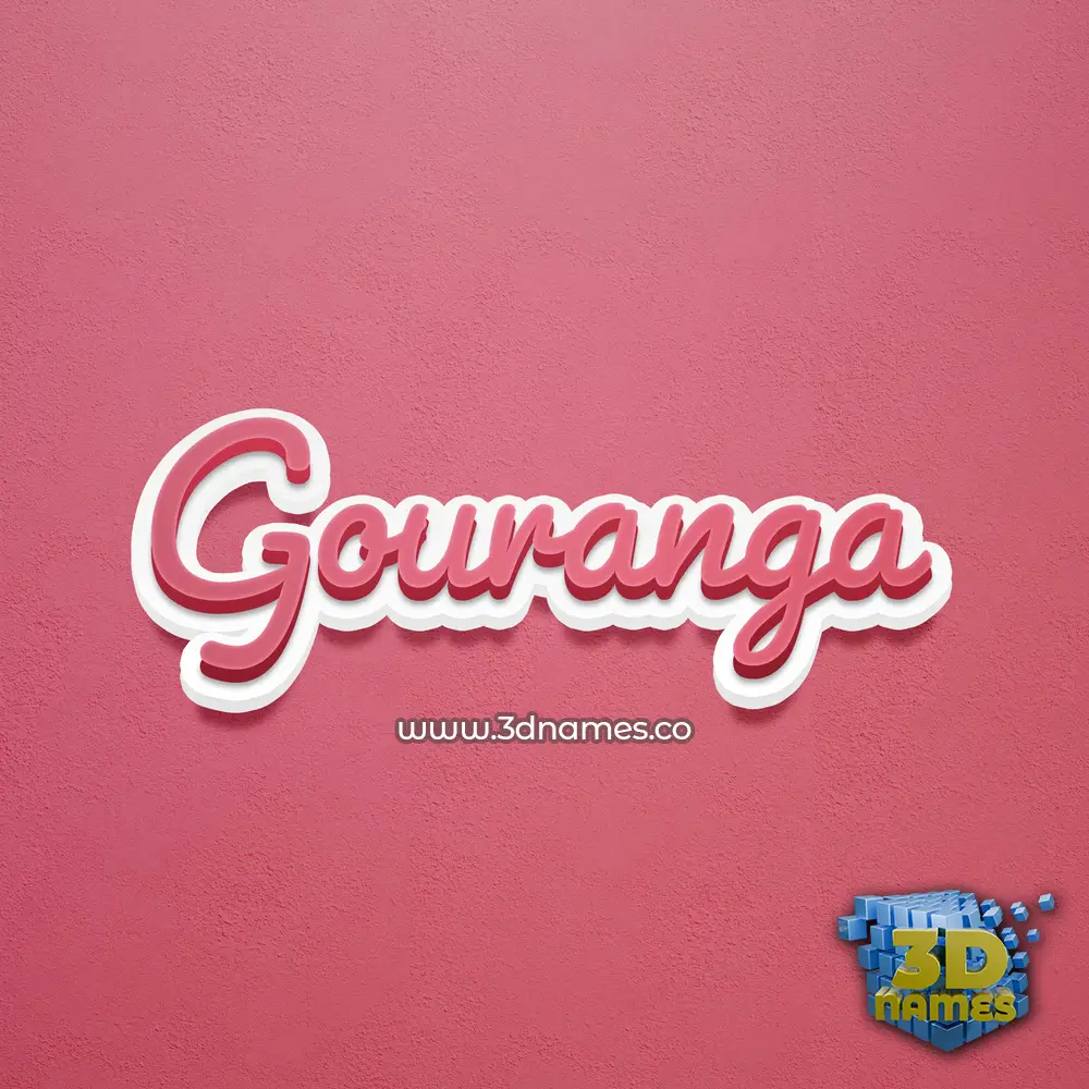 gouranga in Red Scribble style - 3D name wallpaper