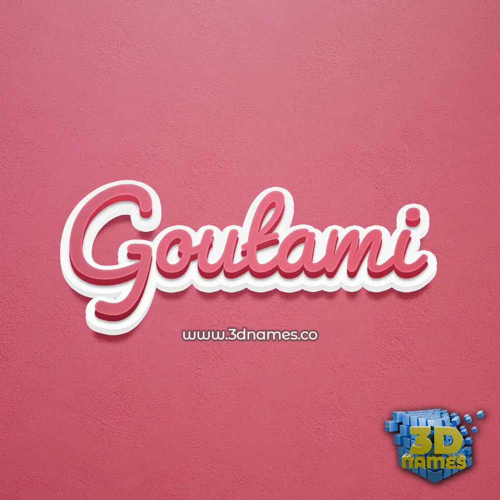 goutami in Red Scribble style - 3D name wallpaper