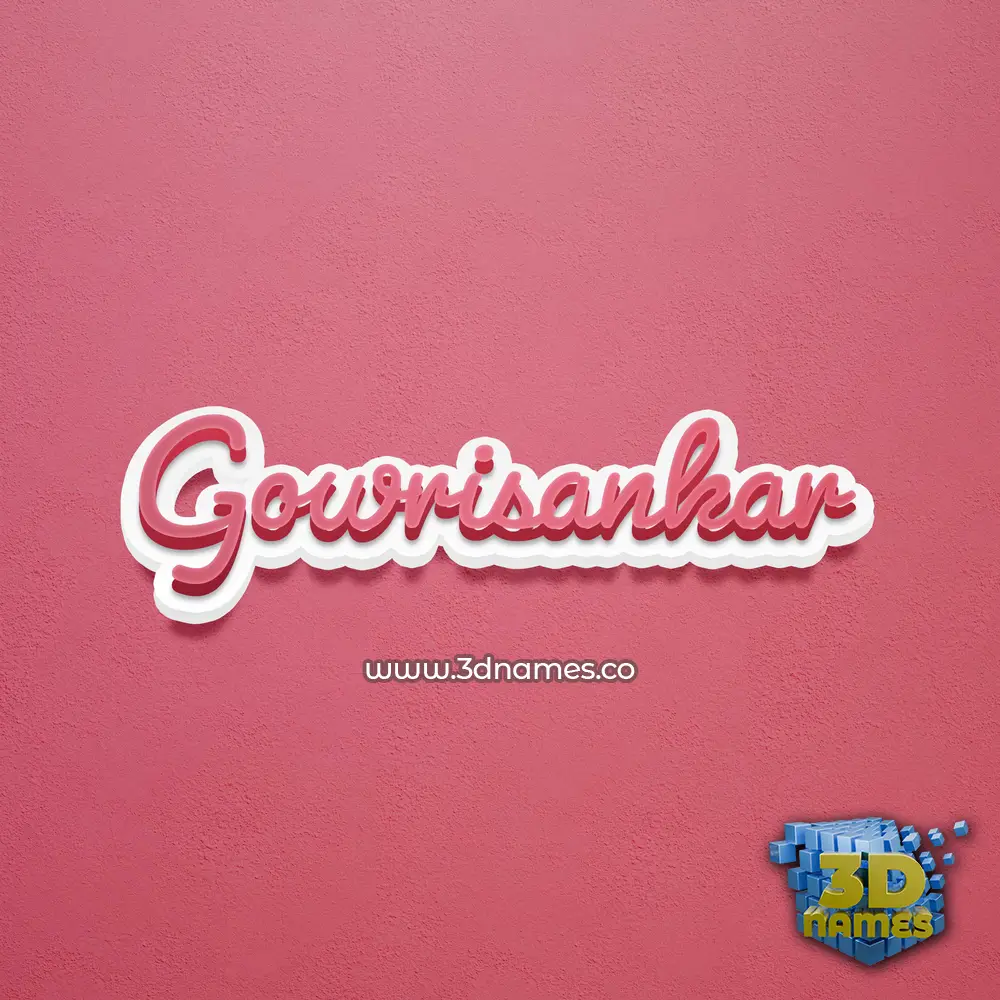gowrisankar in Red Scribble style - 3D name wallpaper