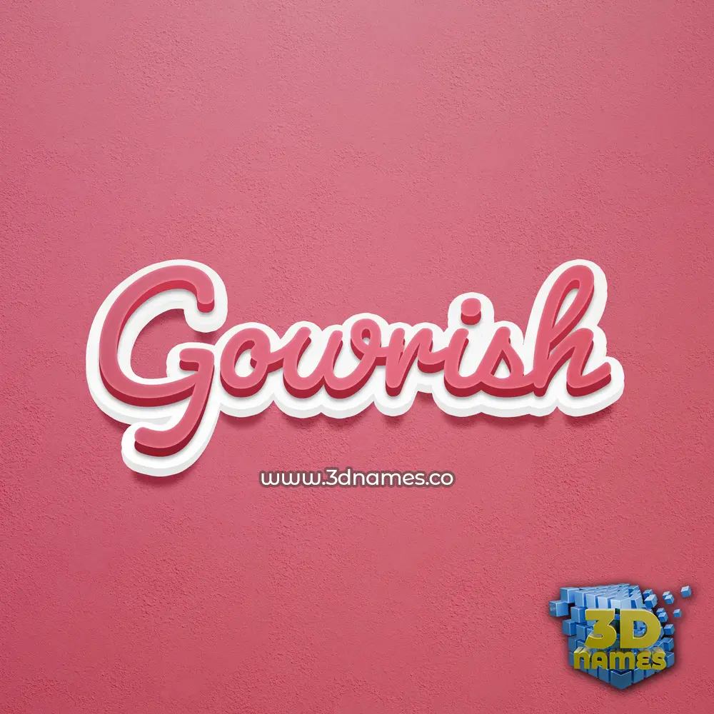 gowrish in Red Scribble style - 3D name wallpaper