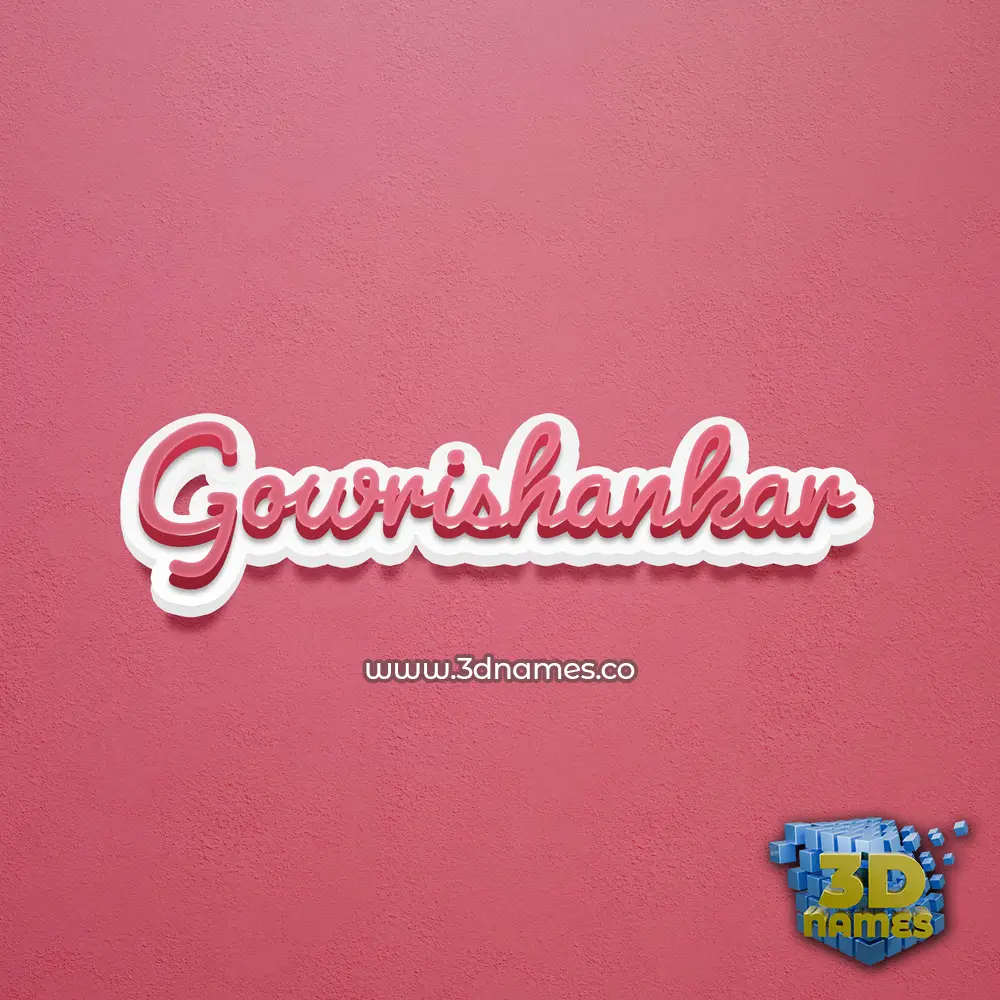 gowrishankar in Red Scribble style - 3D name wallpaper