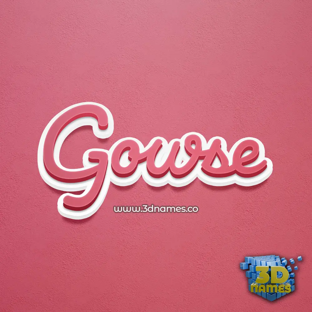 gowse in Red Scribble style - 3D name wallpaper
